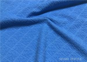 China Stretch Textile Swimwear Knit Fabric , Textured Jacquard Matt Activewear Fabrics Yard on sale