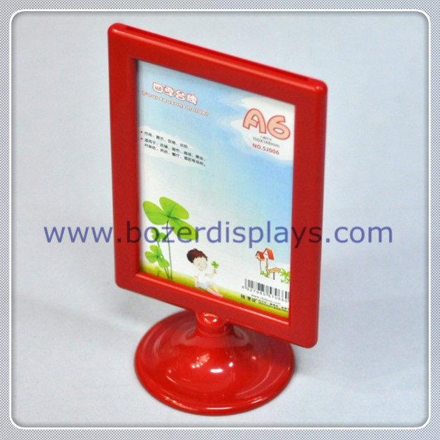 Quality Tabletop Poster Advertising Plastic Display Stand for Hotel wholesale