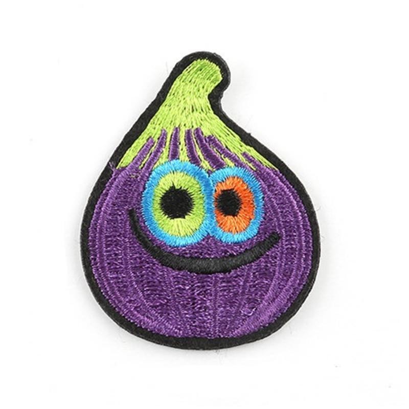 Quality Purple Onion Iron On Embroidery Applique Twill Fabric Background For Garment Hat Shoes wholesale