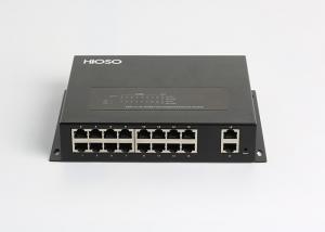 HiOSO 16 100M Ports 2 100/1000M Rj45 Network Switch , Fiber Optic Cable Switch
