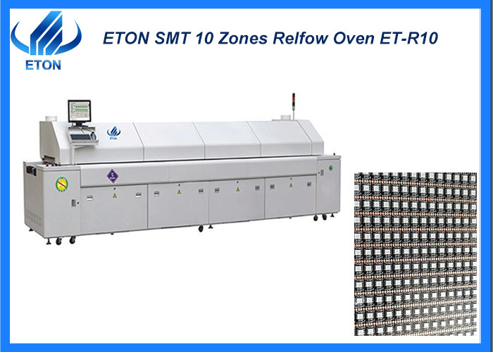 China High heat exchange rate LED lighting 10 zones SMT reflow oven machine on sale