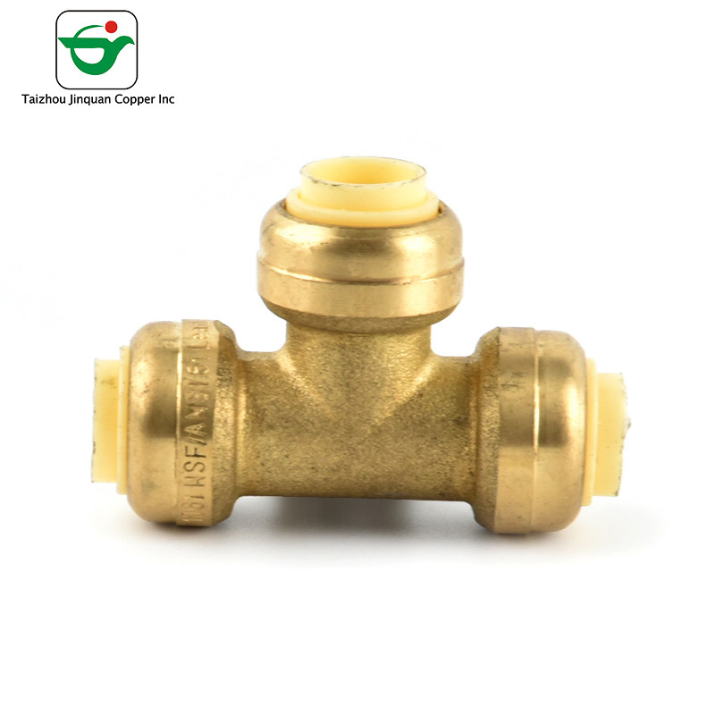 1/2''X1/2''X1/2'' Push Fit Pipe Fittings Brass Tee Connector for sale