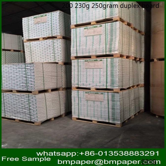 Quality Sell Well 230gsm/ 250gsm/ 350gsm white clay coated duplex paper card board with grey back wholesale