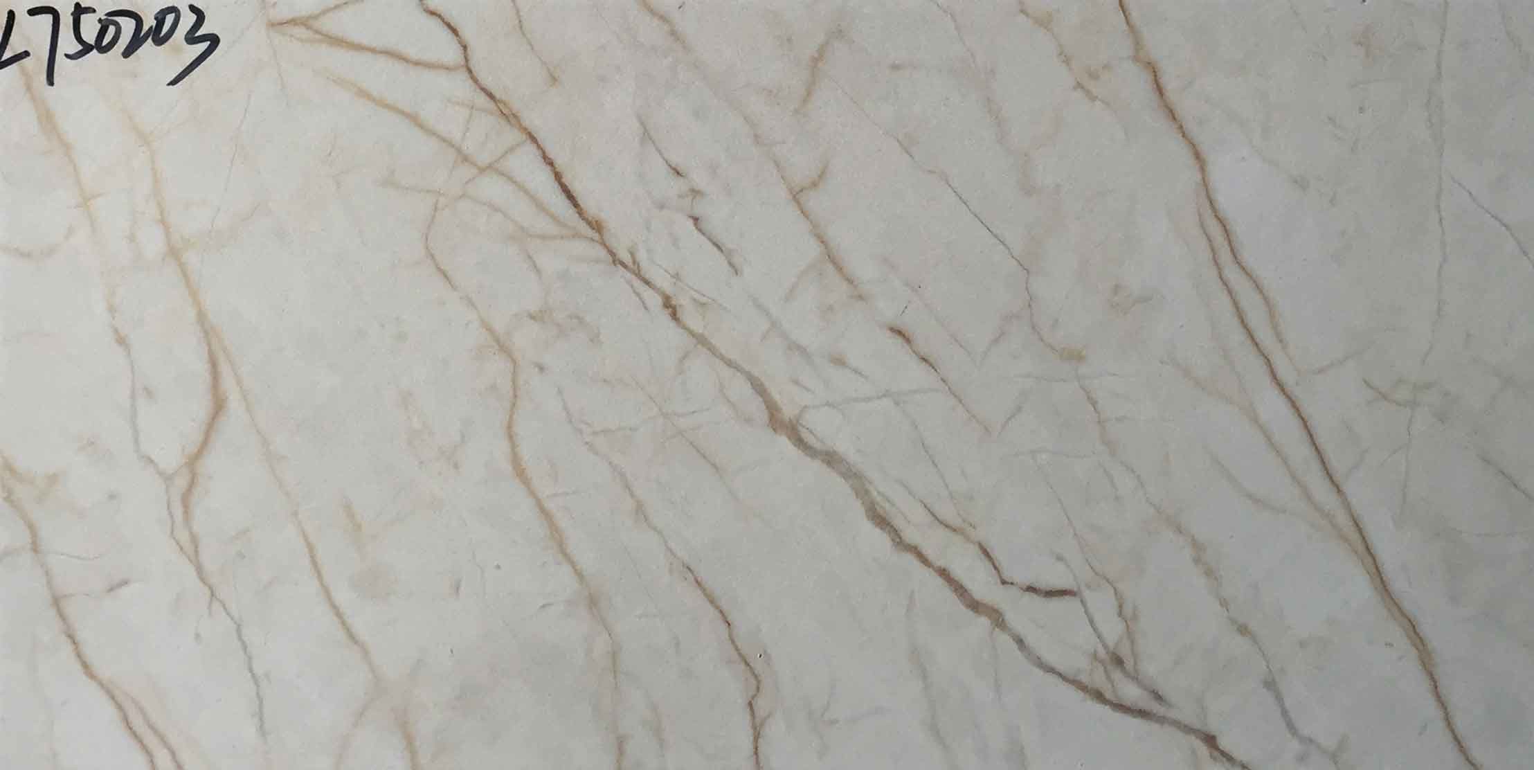 Quality 300 × 600mm Carrara Shiny Ceramic Tile With Brown Vein High - Definition Beauty Blended wholesale