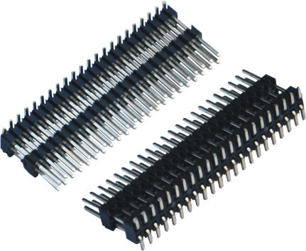 Quality 2.54MM Pitch Female Pin Headers Connector , 40 Pin Header DIP Dual 90 Degree For PCB wholesale