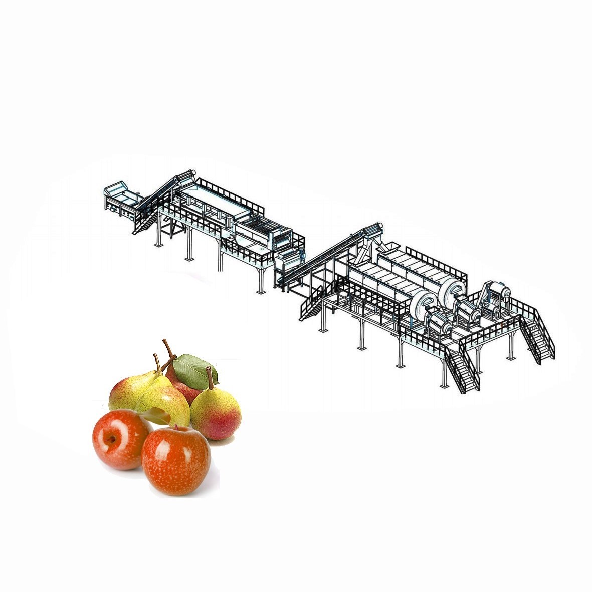 Quality 5 - 50 T/H Juice Making Machine Apple Processing Line For Apple / Pear Juice wholesale