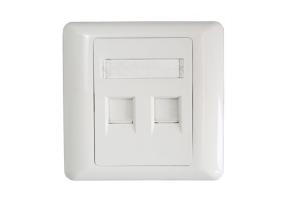 China 86*86mm Rj45 Wall Network Faceplate Socket , ABS Plastic Network Cable Wall Plate  on sale