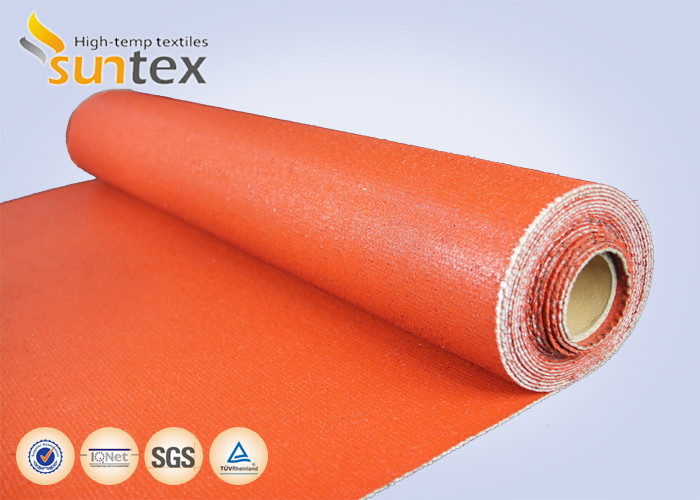 Texturized Heavy Duty Insulation Silicone Coated Fiberglass Fabric Roll Fireproof