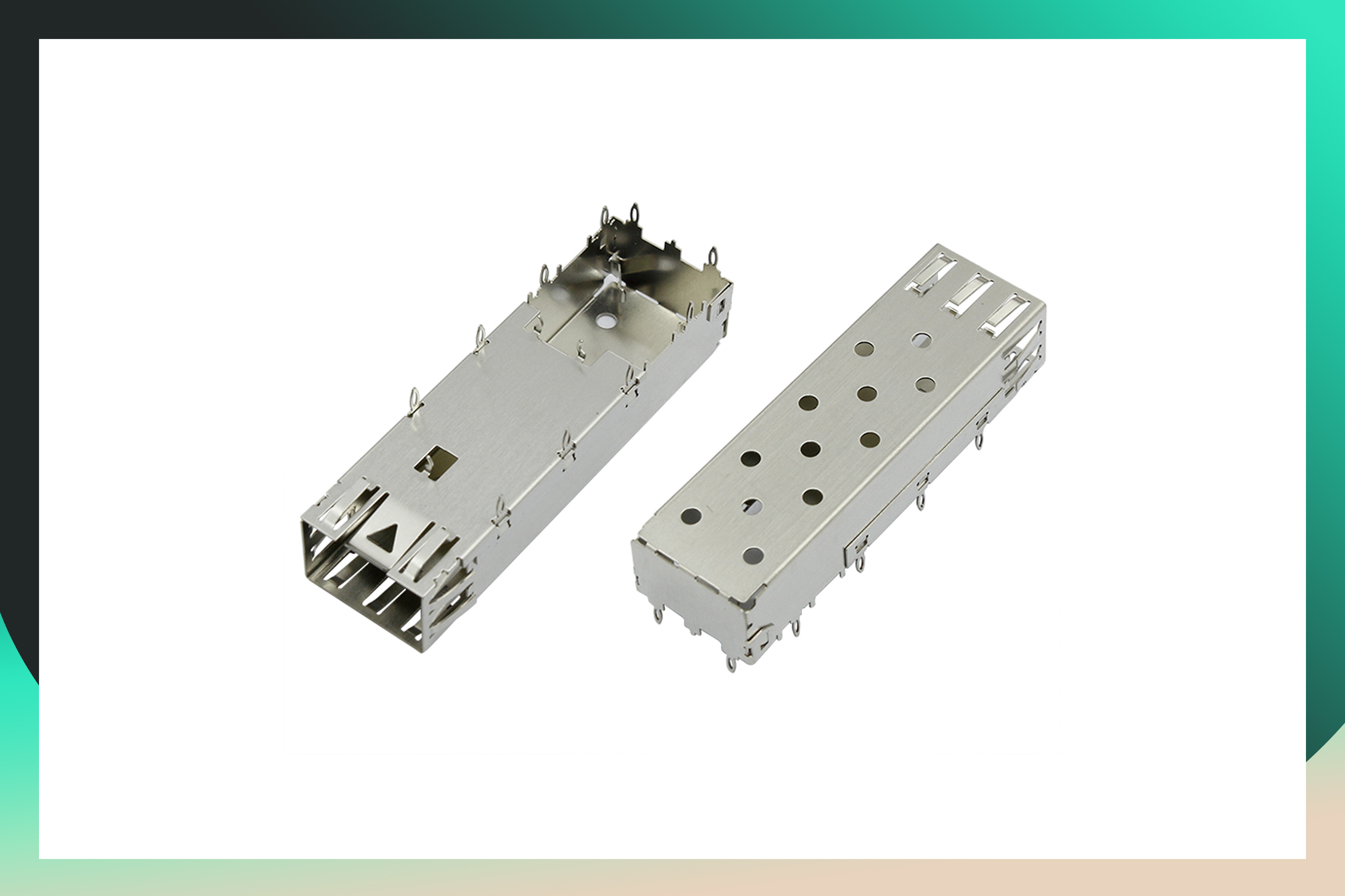 Quality Through Hole SFP Module Connector 1489779-1 With Metal EMI Without Light Pipe Solder Type wholesale