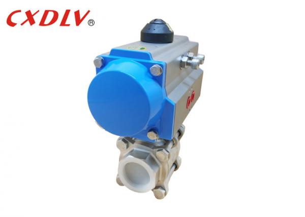 Cheap PN16 Pneumatic Actuated Ball Valve Double Acting Piston Double Flange Ends for sale