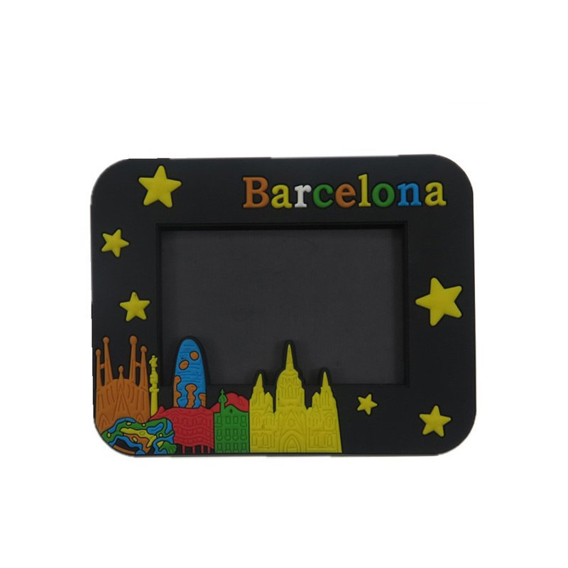 Buy cheap 3D Effect Rectangle Soft PVC Rubber Magnetic Picture Frames Spain Barcelona from wholesalers
