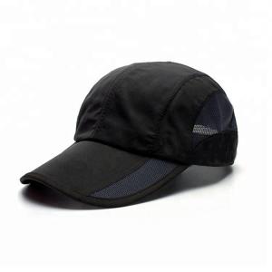 Quality 4 Panel Summer Golf Hats , Black Mesh Golf Hats OEM / ODM Available wholesale