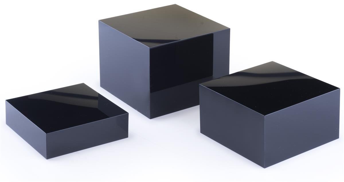 Quality Hollow Bottom Cube Small Acrylic Display Box Set Of 3 Nesting Risers wholesale