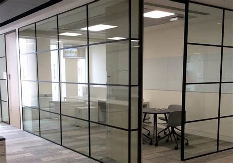 Quality ISO Modern Half Height Glass Cubicle Dividers  , Boss Office Partition Wall wholesale