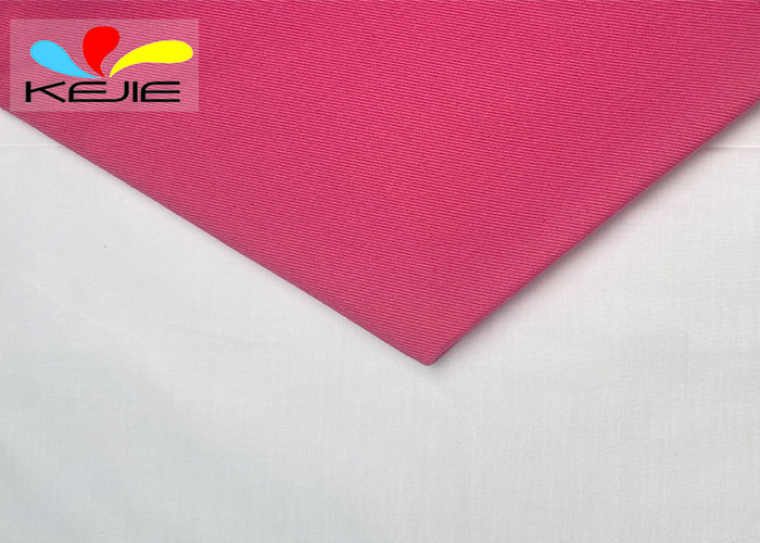 Quality Rose Red Twill Oil Water Repellent Fabric Antistatic  240GSM wholesale