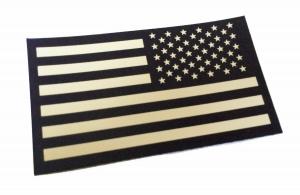 Quality Twill Fabric Reverse IR Flag Patch Flat Background USA Morale Reflective Patch wholesale