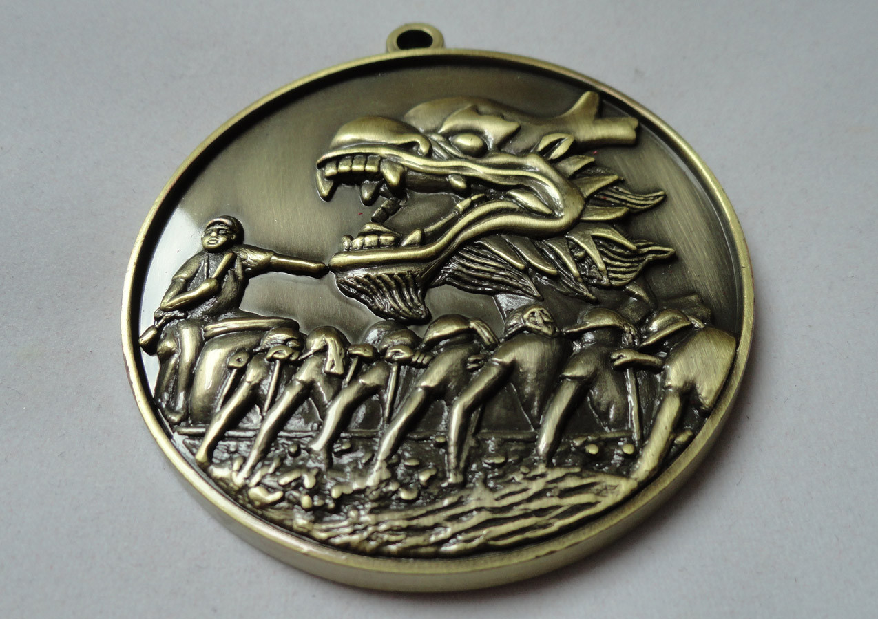 Quality Custom Zinc Alloy / Pewter / Dragon / Brass Boat 3D Die Cast Medals for Souvenir Gift wholesale