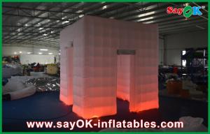 China Inflatable Party Decorations White Portable Inflatable Photo Booth , Durable Inflatable Party Tent on sale