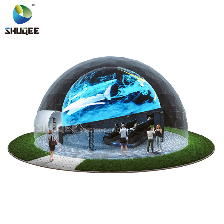 Quality Curved Screen 360 Dome Movie Theater With 4DM Electric Motion Seats For Museum / Theme Park wholesale