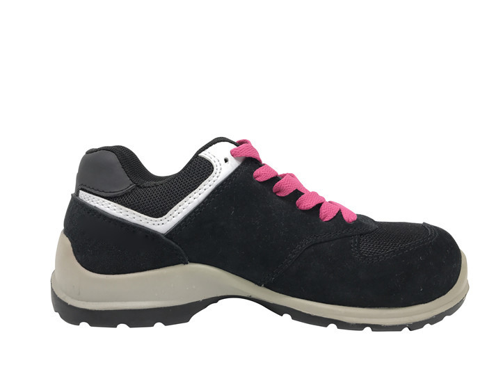Quality Logo Stitched Ladies Safety Shoes Foam Counter With Bright Color Lace wholesale