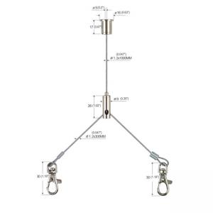 Quality Y Type Nickel Plated Brass Art Cable Hanging And Picture Hanging System YW86021 wholesale