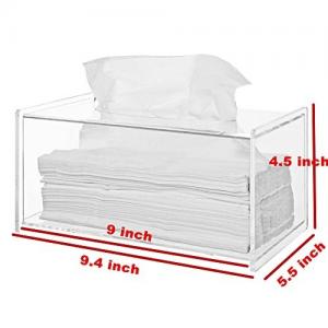 Quality OEM Clear Acrylic Napkin Holder Box Plastic Tissue Box Dispenser wholesale