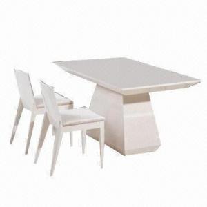 Quality Dining table, made of E1 MDF, beige, high gloss painting finish wholesale