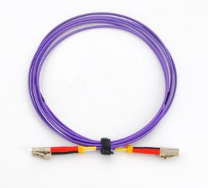 Quality OM4 DX 3m Lc Lc Patch Cord , 850nm Wavelength 100G Fiber Optic Cord wholesale