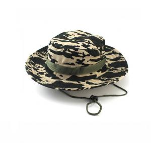 Quality 100% Cotton Fisherman Bucket Hat With Strings Plain Pattern Quick Dry wholesale