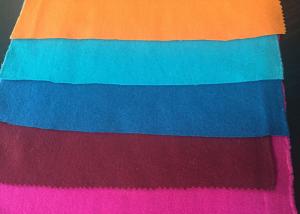 Quality Plain Style Merino Wool Fabric Melton Cloth Fabric For Suit , Orange Blue Red wholesale