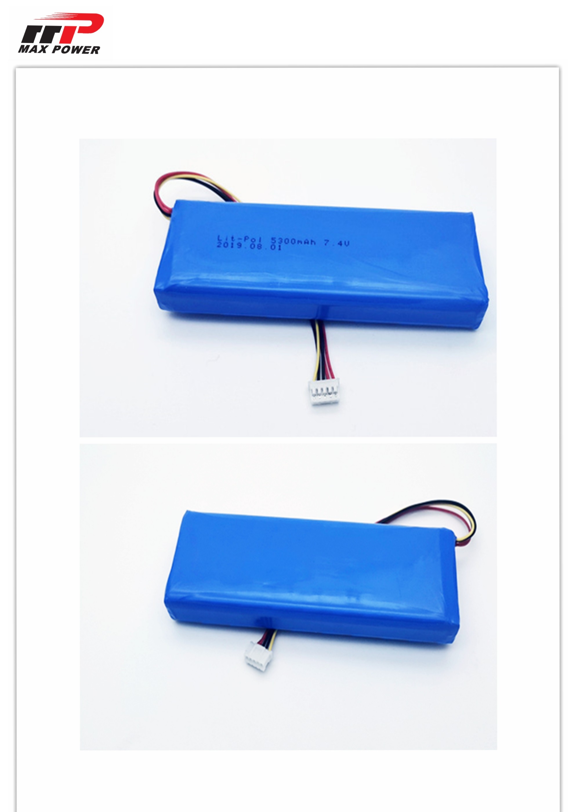 China Low Temperature Li Polymer Battery MP8042130 5300 MAh 3.7V For Power Tools on sale