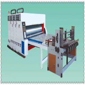 Quality semi automatic water ink chain feeding printing slotter die cutter stacker machine wholesale