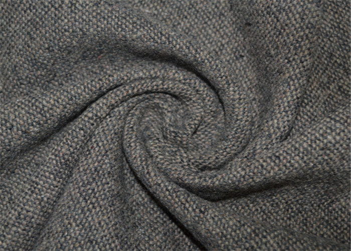 Quality Waterproof Tweed Wool Fabric Grey With Environmental Material Lightweight wholesale