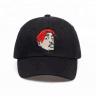 Buy cheap 100% Cotton Black Embroidered Baseball Caps For Men Curved Visor Style from wholesalers