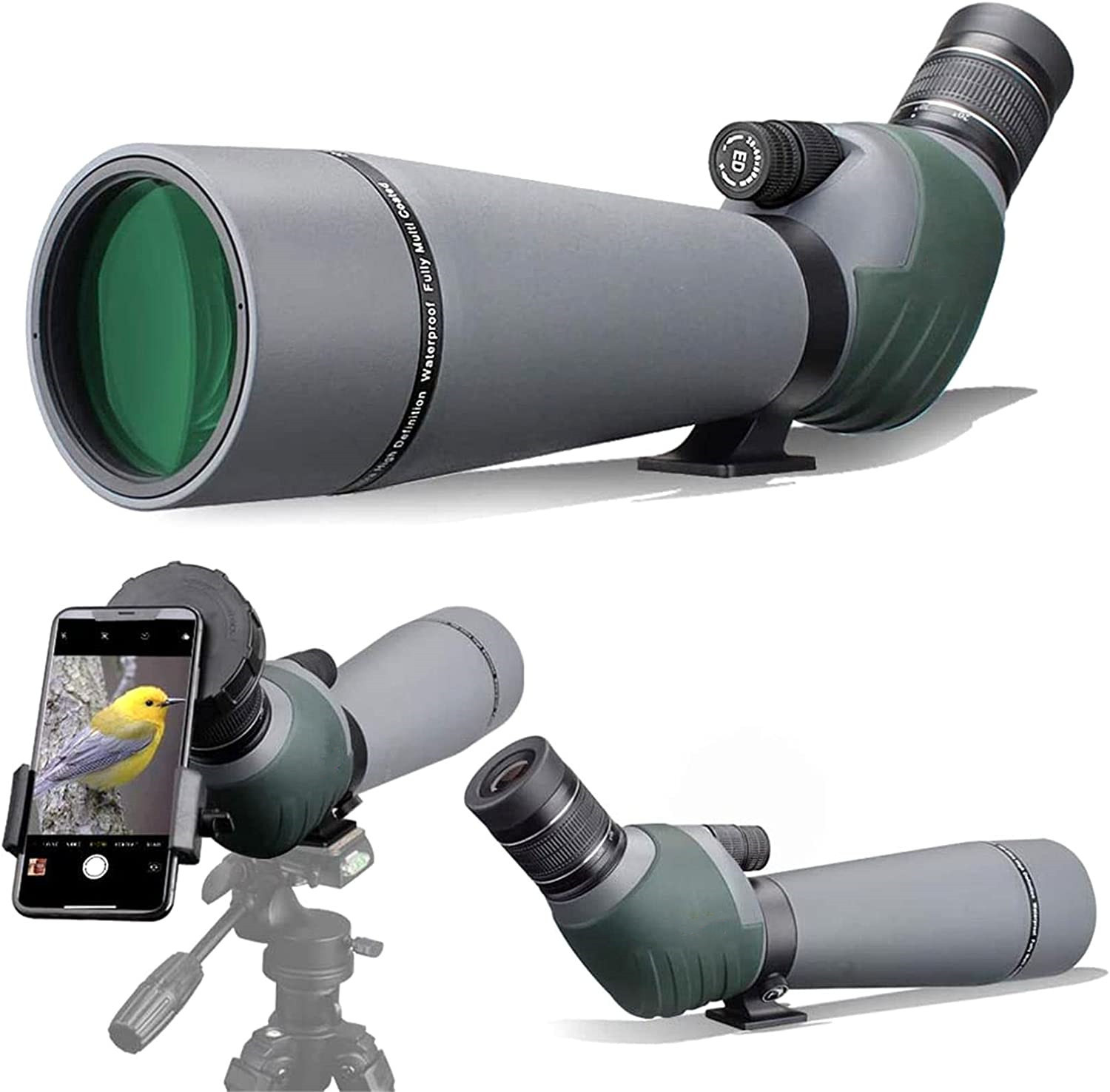China ED Glass Sniper Spotting Scope 20-60x80 Target Shooting Hunting Bird Watching on sale