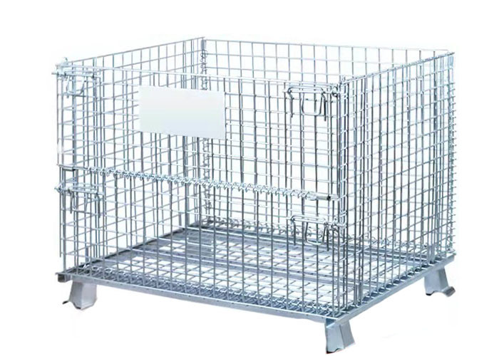 Quality Fingerprint Resistant 6.0mm Foldable Wire Mesh Container Cage Express Transfer Box wholesale