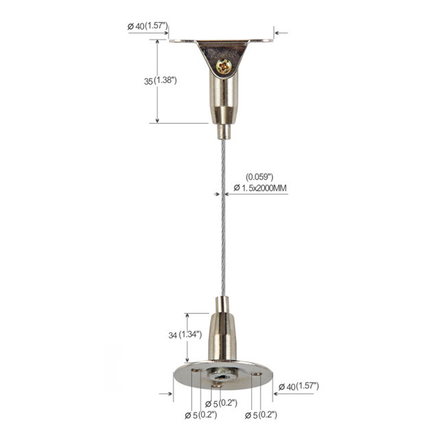 Quality Brass Three Holes Ceiling Cable Hanging System Light Fittings 180° Adjustable YW86017 wholesale