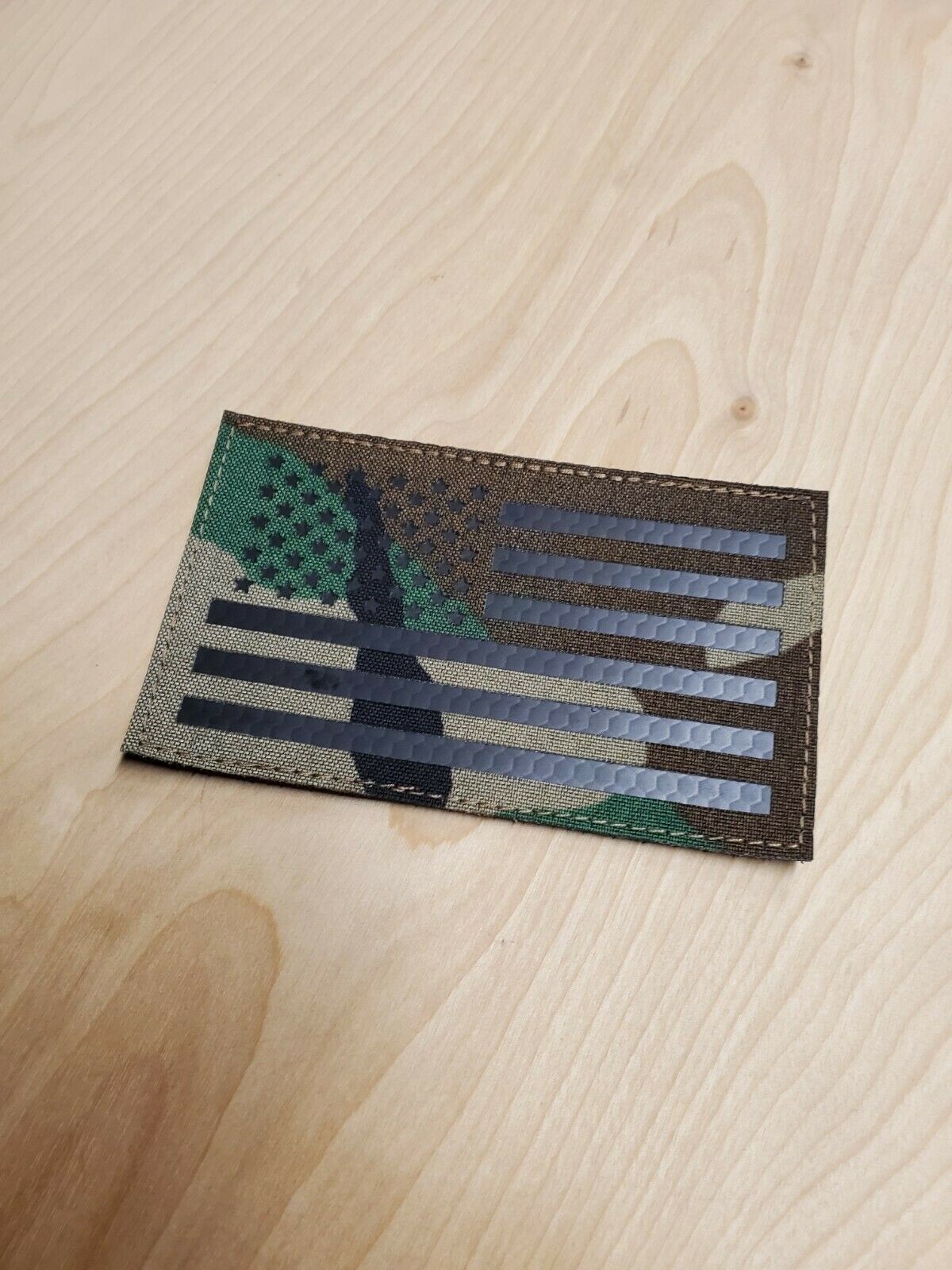 Quality Woodland American IR Flag Patch 3.5x2'' 100% Embroidery Twill Fabric wholesale