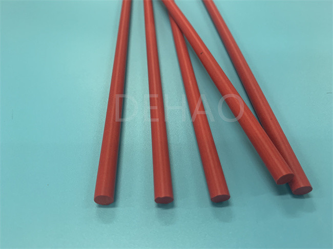 China Red PTFE Extruded Rod , Temperature Resistance Glass Filled PTFE Rod on sale