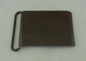 Quality Silkscreen / Offset Printing Custom Made Belt Buckles With Black Nickel Plating wholesale