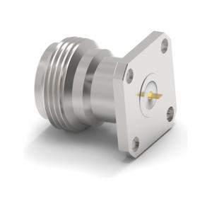 Quality 18GHz, N Type Jack(Female) Straight Connector, 4-Hole Flange(17.5mm*17.5mm), Stainless steel wholesale