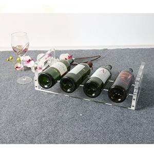 Quality Transparent PMMA Acrylic Wine Rack Stackable 18.9x8x4cm Size wholesale