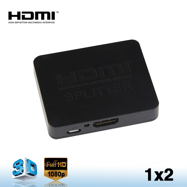 Quality 2014 new hot hdmi splitter 1x2 support 3d 1080p wholesale