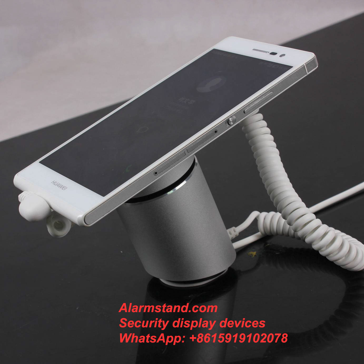 Quality COMER anti-theft cable lock retractable Secure Display Stand Mobile Phone Security Alarm Lock brackets wholesale