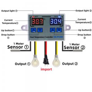 China Dual LED Digital Thermometer Controller Electric Heating 220V on sale
