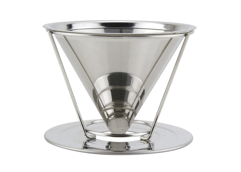 Quality Premium Manual Brewer Pour Over Coffee Cone With Stainless Steel Filter wholesale