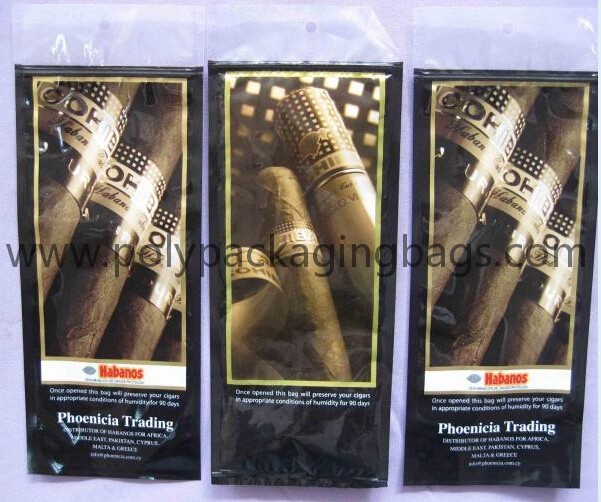 China Handmade FDA 24.5*13.5cm Ziplock Cigar Humidor Bags on sale