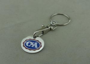 Quality Die Struck Customized Enamel Trolley Token Keyring For Ornaments wholesale