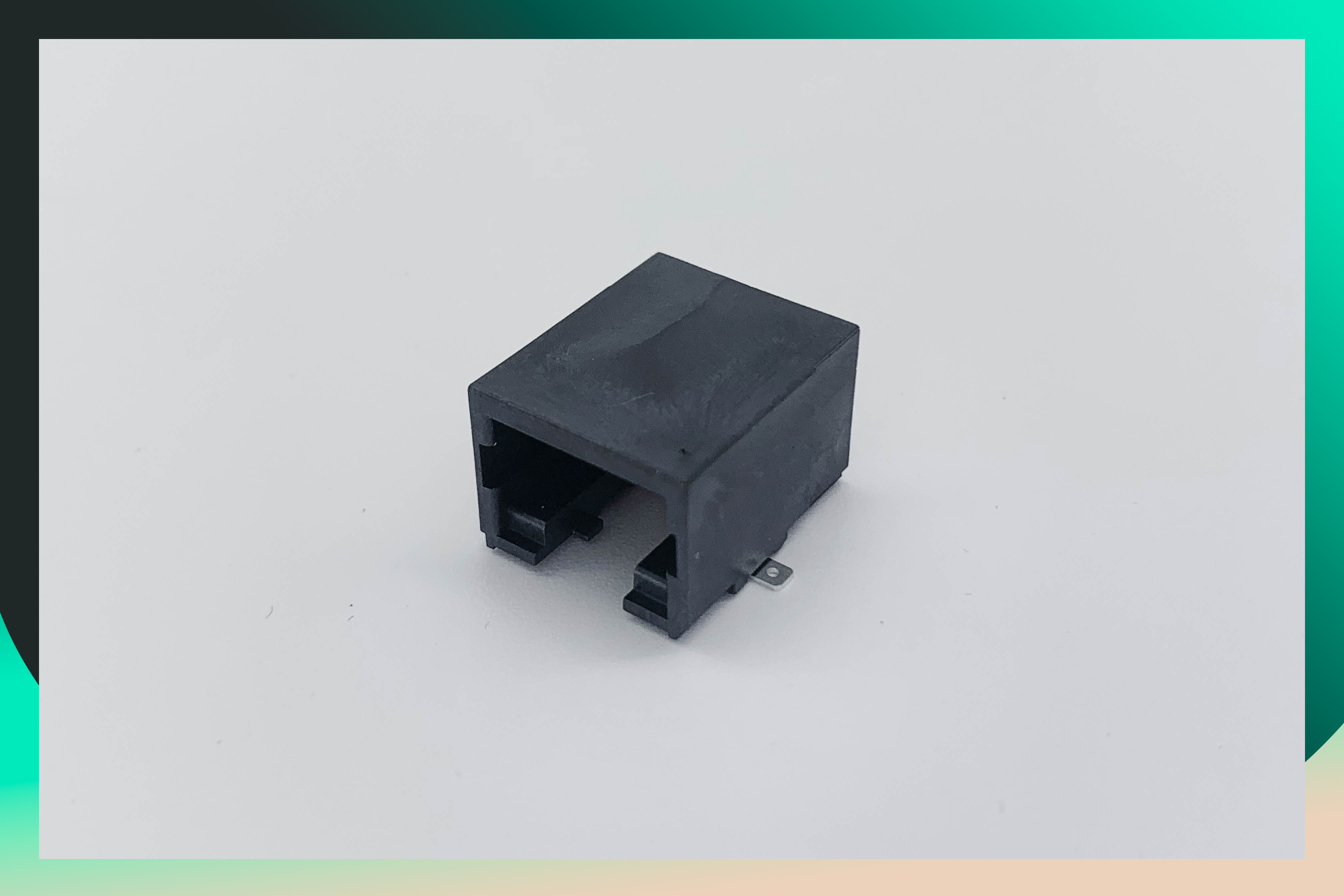 Quality 1x1 Ethernet Molex RJ45 Modular Jack 18.1L Black Horizontal Plastic Material wholesale