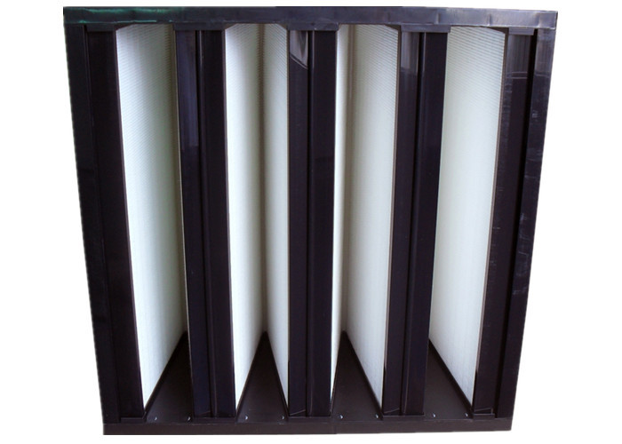 Quality Secondary V Cell Industrial Air Filters Fiberglass Air Filter With ABS Plastic Frame wholesale